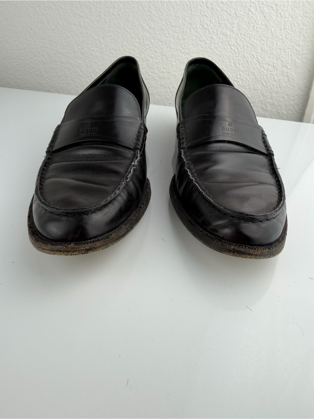 Gucci Black Leather Loafers Black 37.5/7.5 - Picture 5 of 15